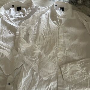2 pack - David Donahue White Button-Up dress Shirts